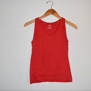 Red Sport Tank Top with Built in Sports Bra